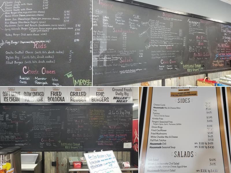 Fergie's Burgers, Fries & Pies Menu