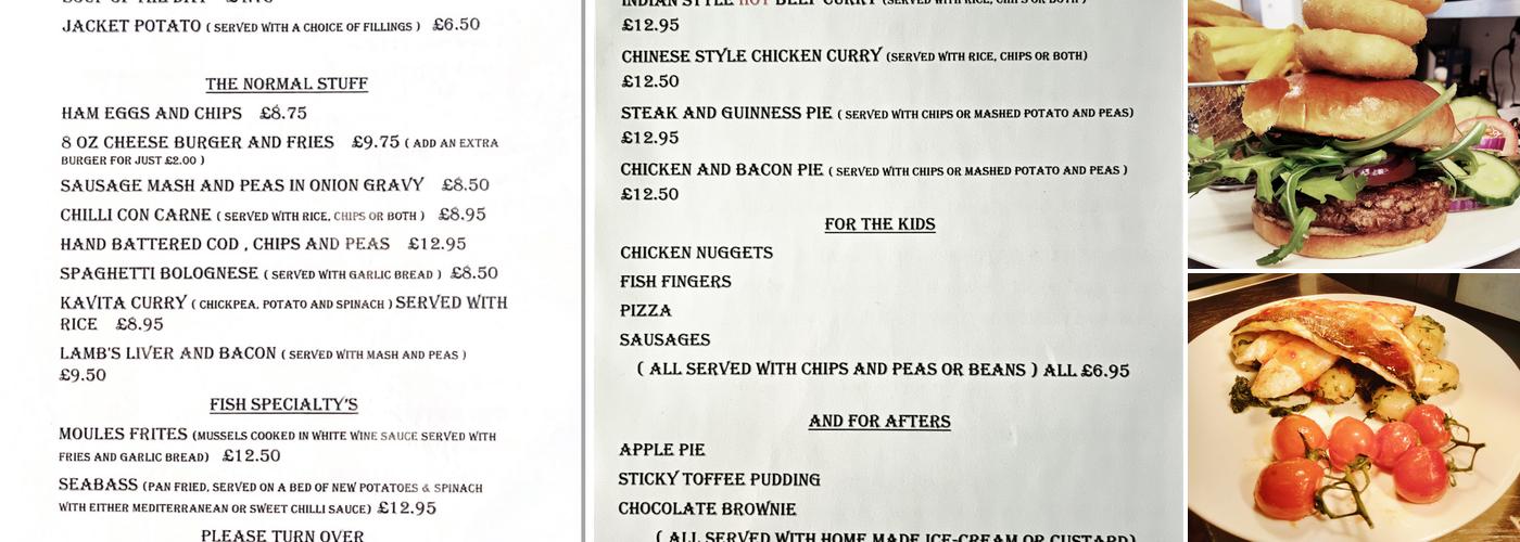 The Horns Inn Menu