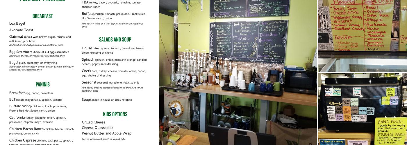 We Serve. Coffee Menu