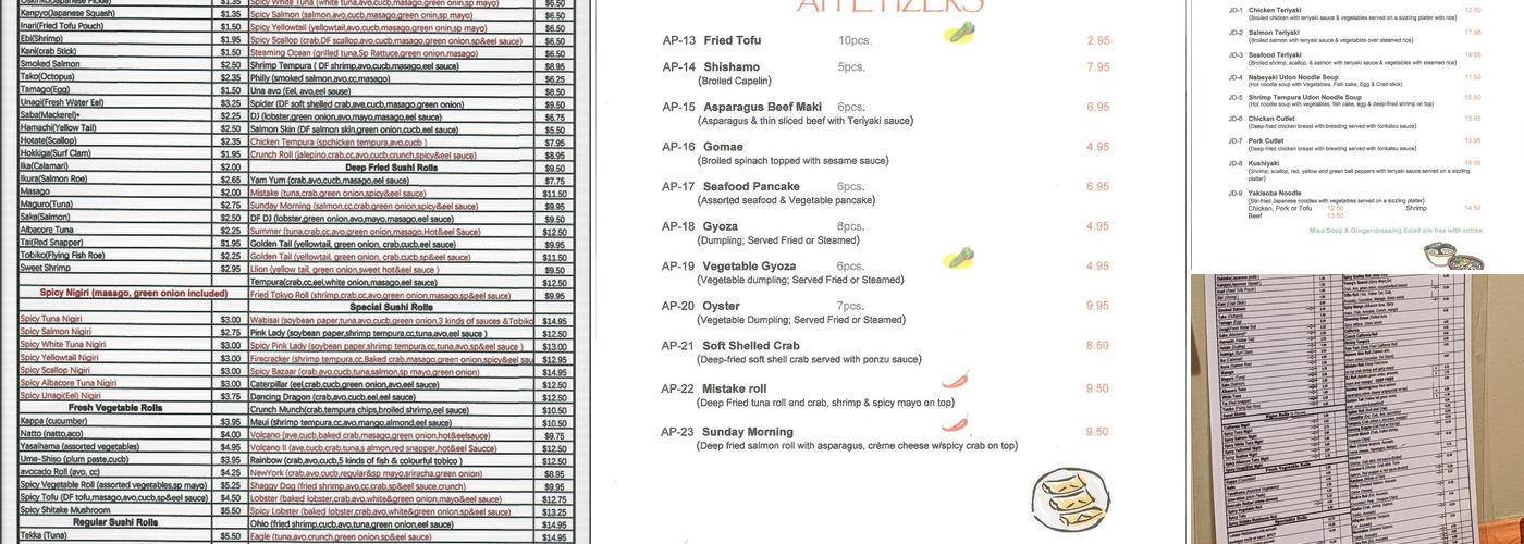 Asian Grill Menu