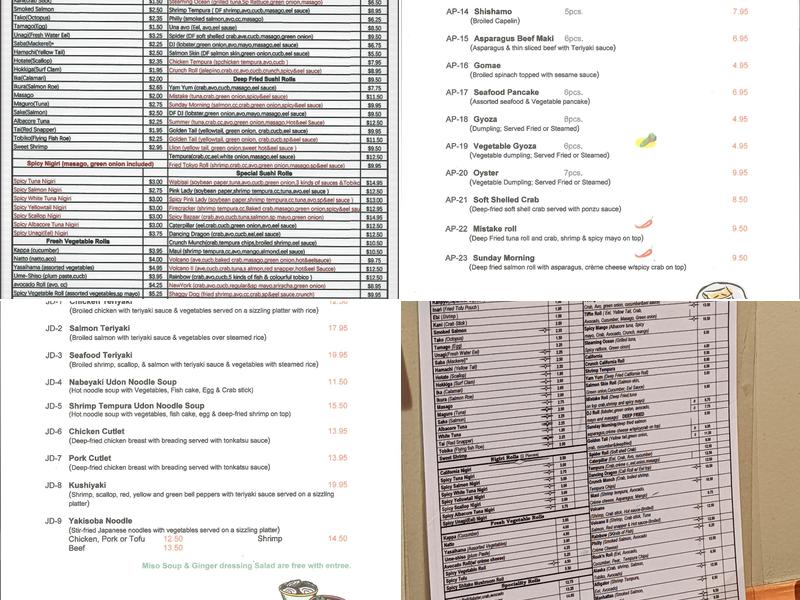 Asian Grill Menu