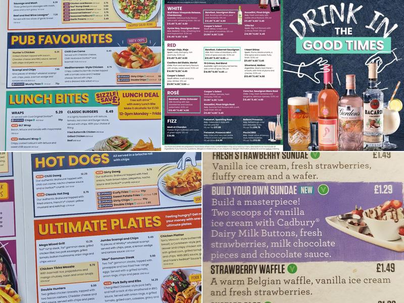 The Dick Turpin Menu