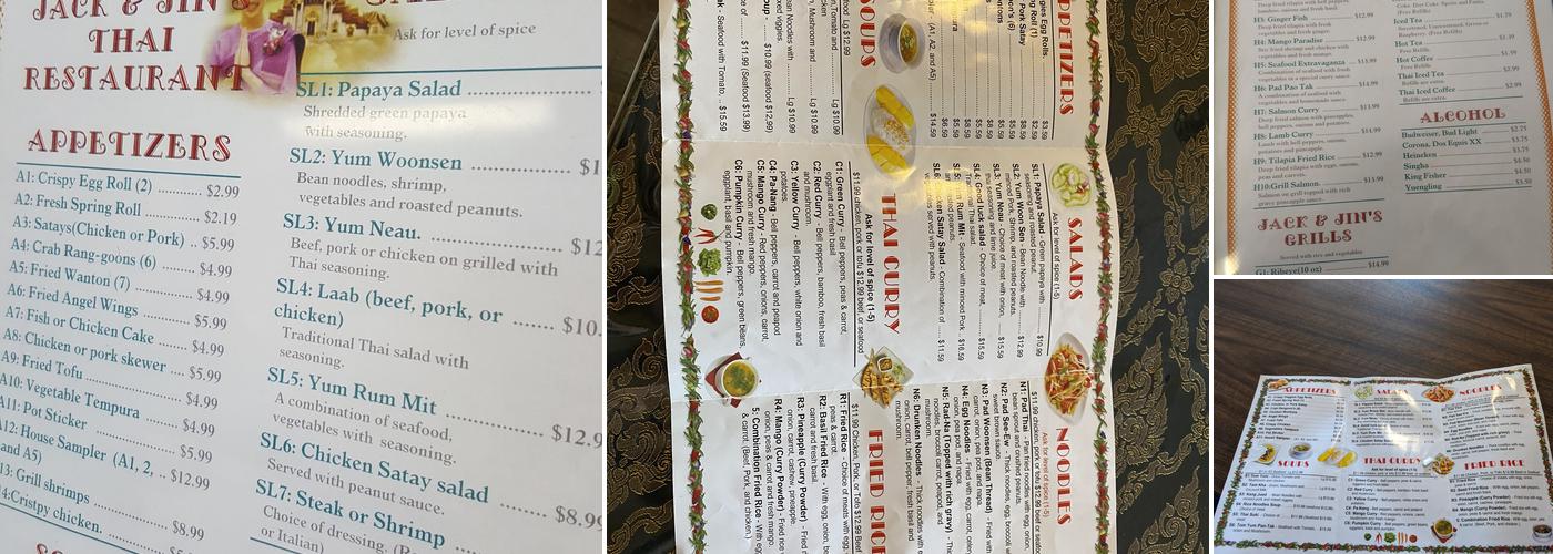 Jack & Jin’s Menu