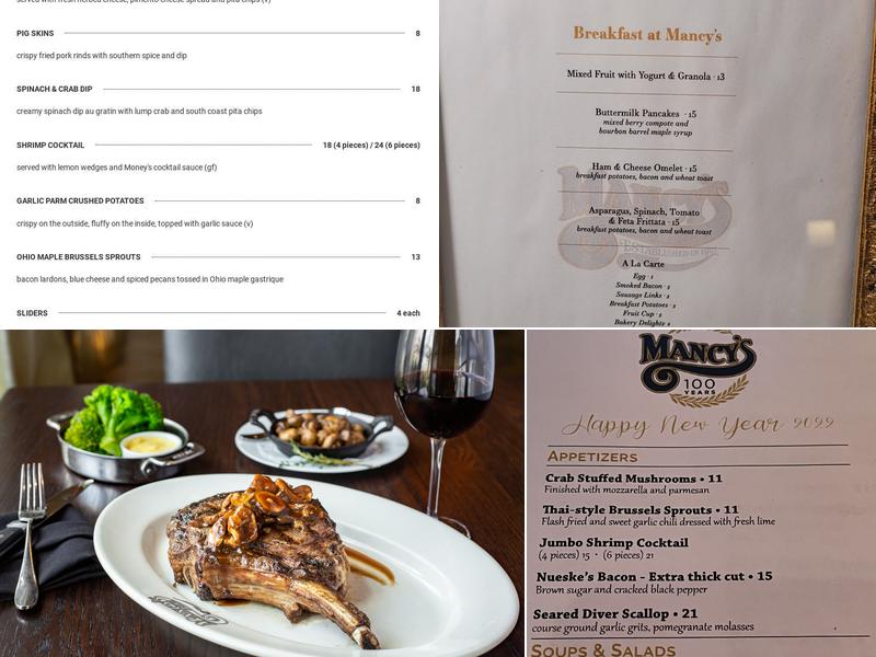 Mancy's Steakhouse Menu