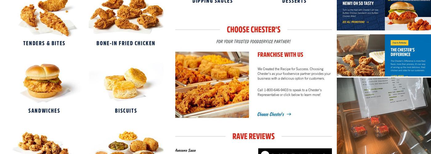 Chester's Chicken Menu