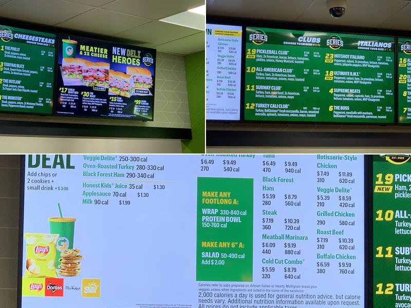 Subway Menu