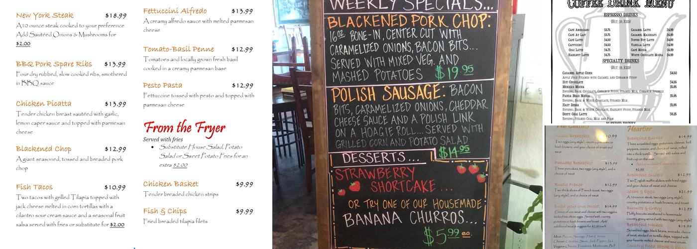 Rustic Table Restaurant Menu