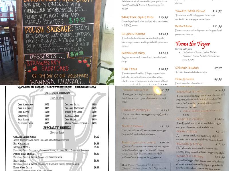 Rustic Table Restaurant Menu