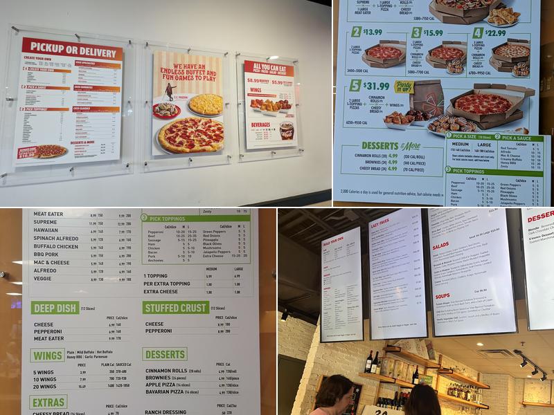 Cicis Pizza Menu