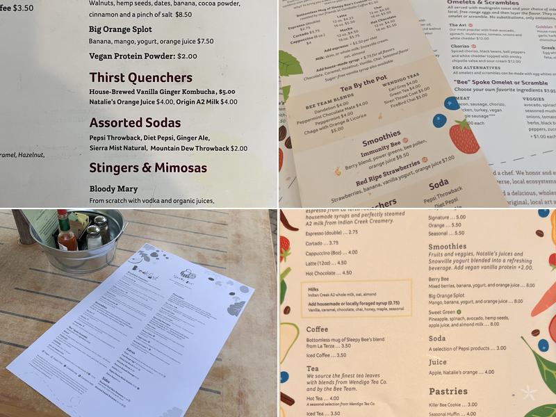 Sleepy Bee Cafe - Blue Ash Menu