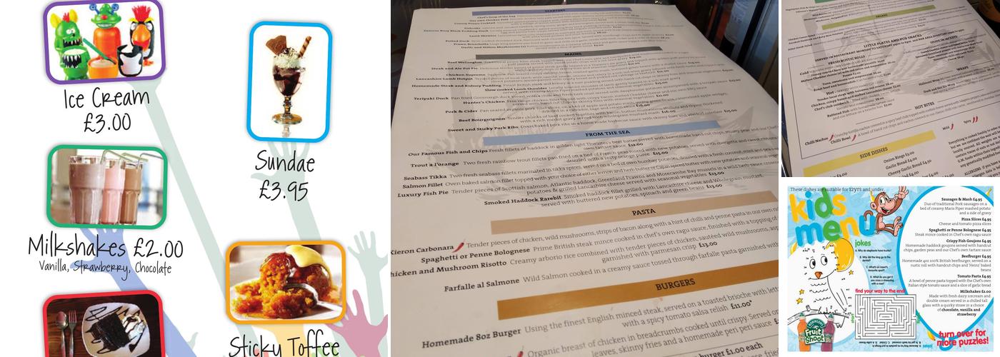 The Swan & Cemetery Menu