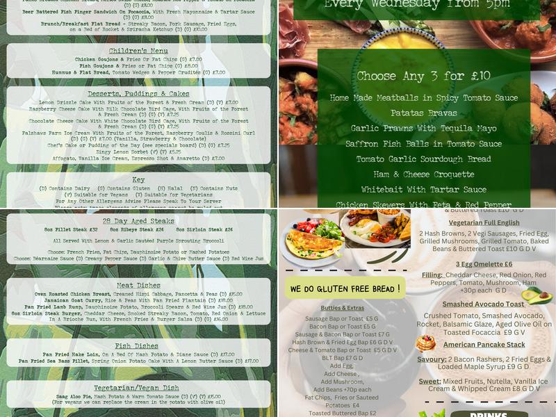 Crowded House Restaurant Menu