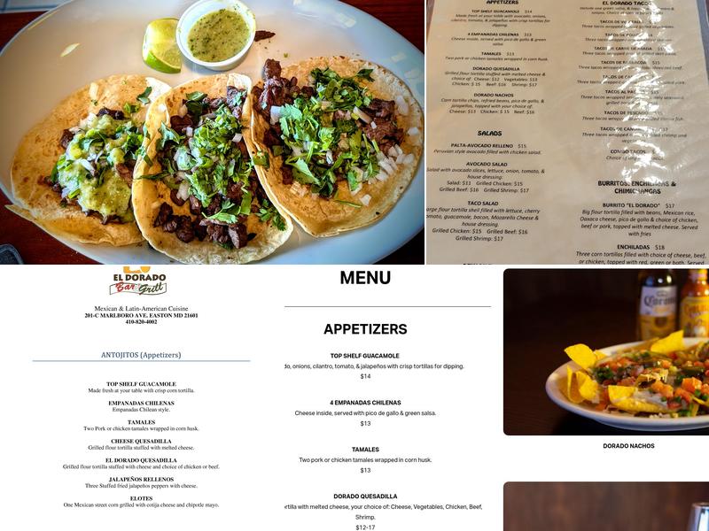 El Dorado Bar & Grill Menu