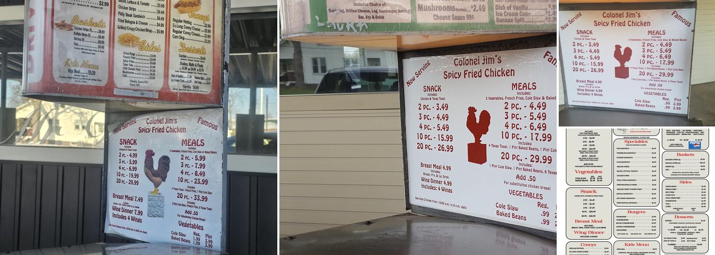 Mr D's Menu