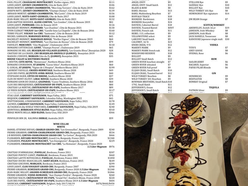 Farmer and Frenchman Winery & Cafe Menu