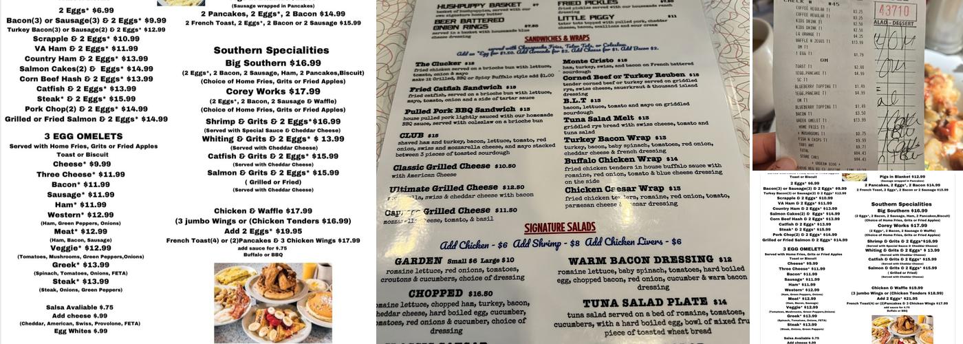 Southern Pancake & Waffle House Menu