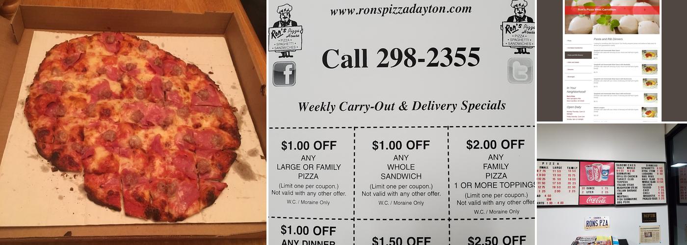 Ron's Pizza Menu