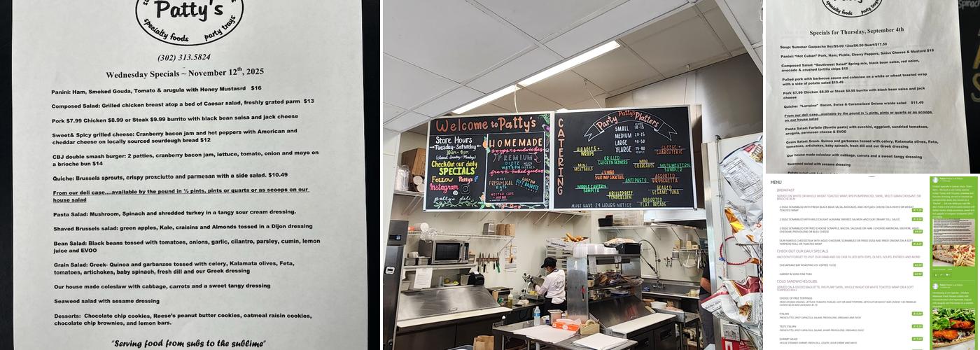 Patty's Menu