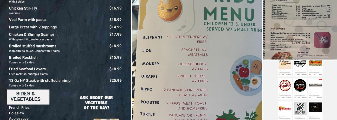 Delmar Diner Menu