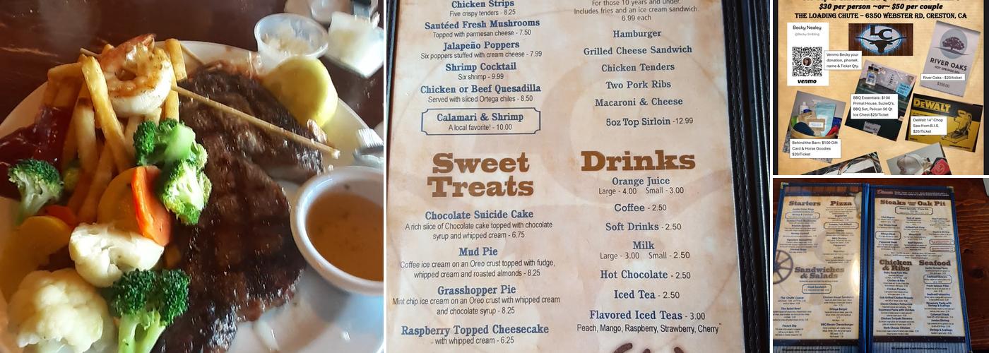 Loading Chute Restaurant and Barn Menu