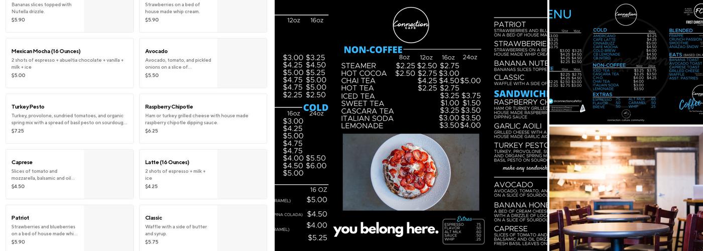 Connection Café Menu