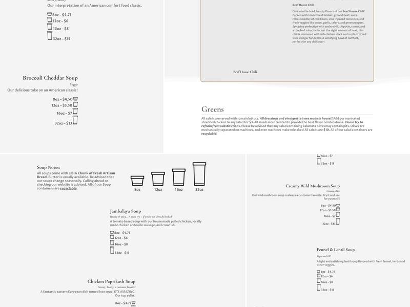 The SouperMarket Menu