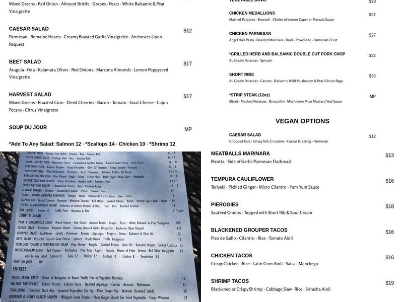 Georgetown | Vosh Menu