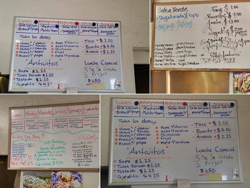 Pattys Loncheria Menu