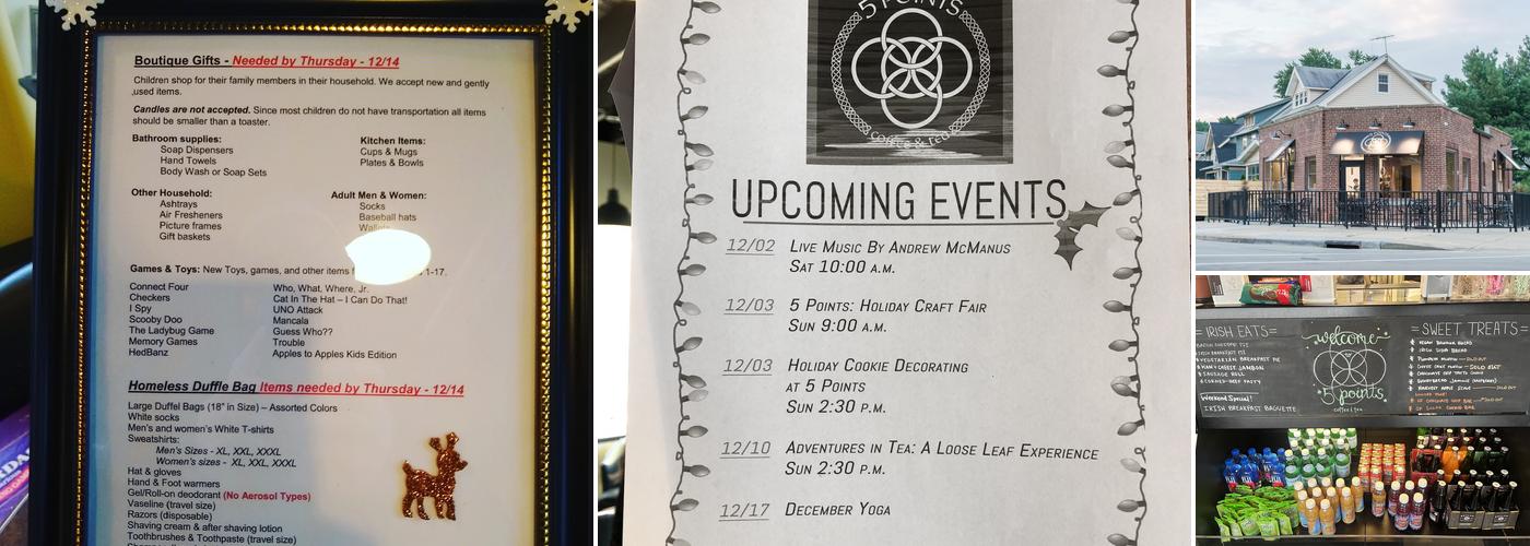 5 Points Coffee & Tea Menu