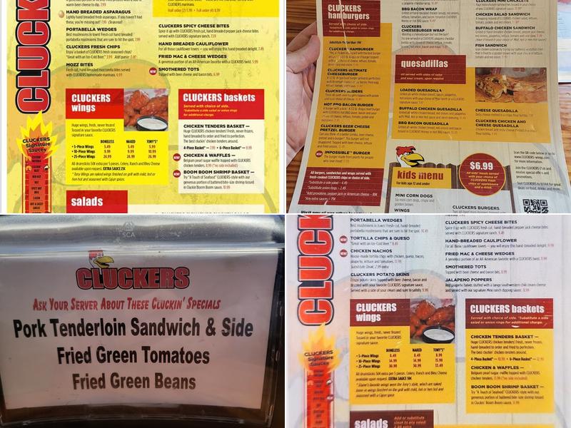 Cluckers Menu