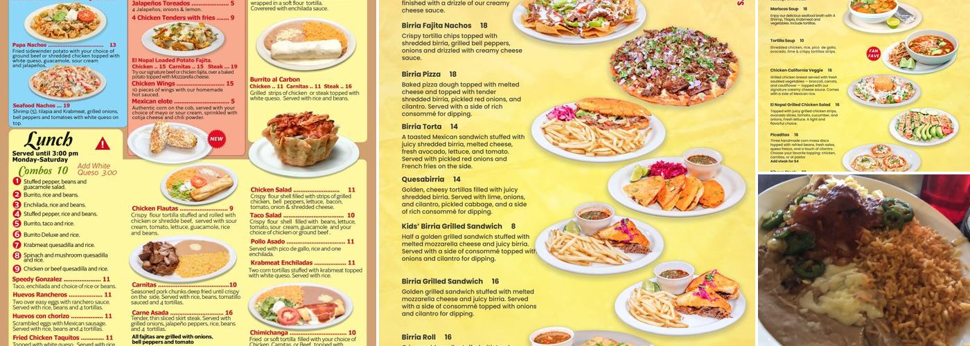 El Nopalito Menu