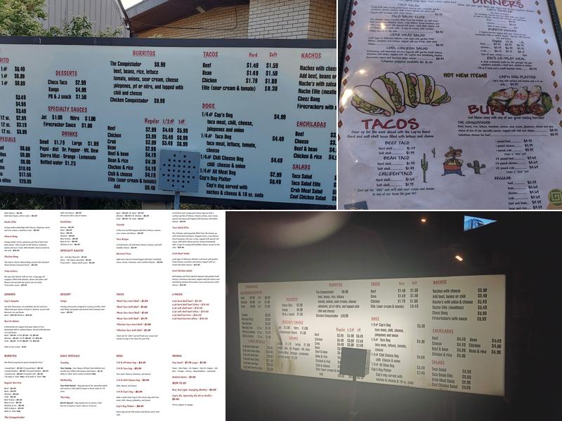 Cap'n Taco Restaurants Menu