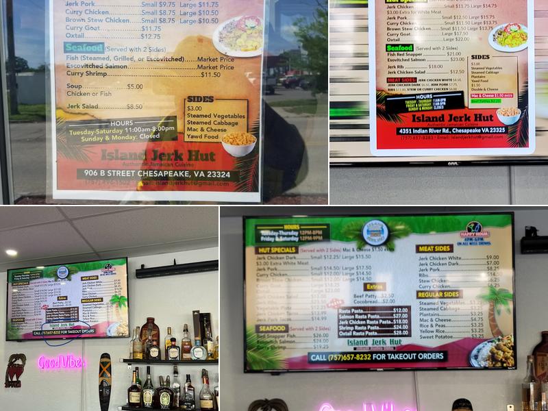 Island Jerk Hut Menu