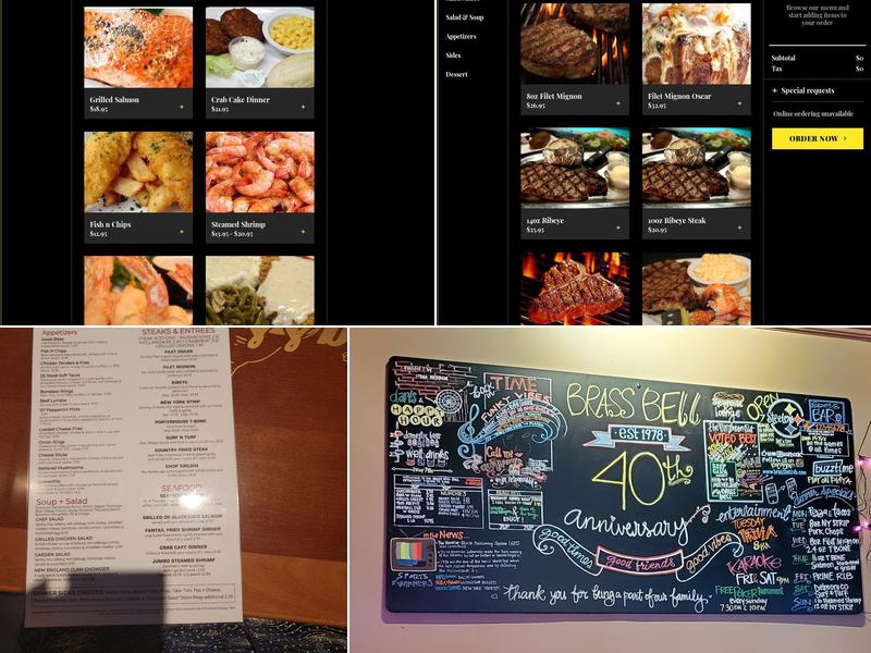 Brass Bell Steakhouse Menu