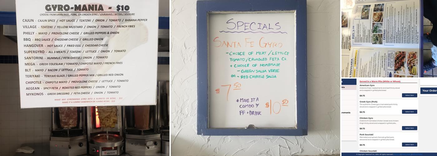 Greek Village Grille Menu