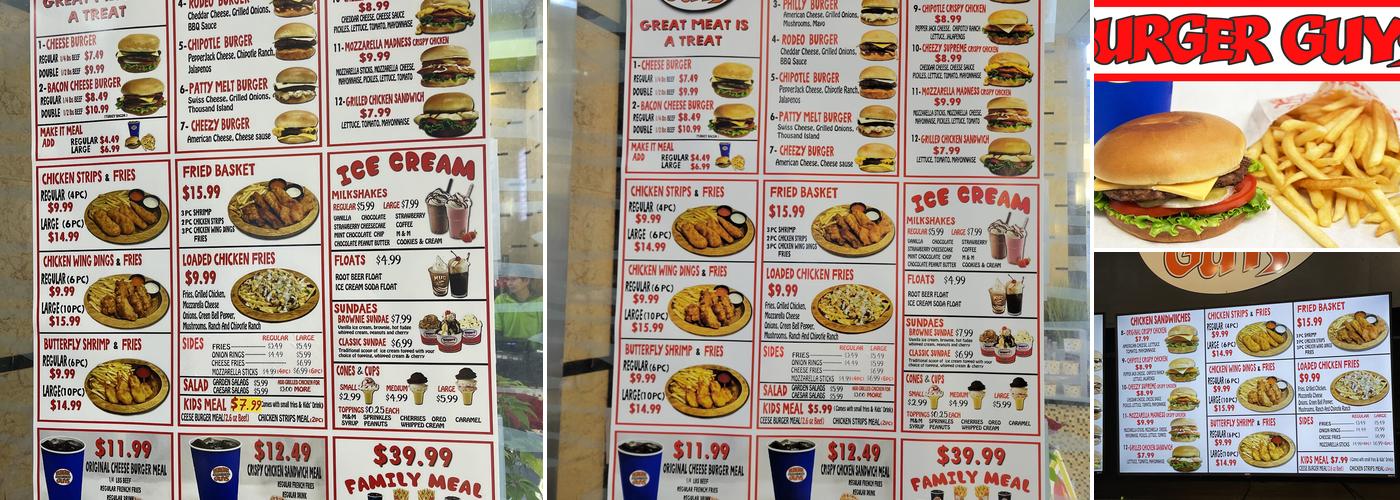Burger Guys Menu