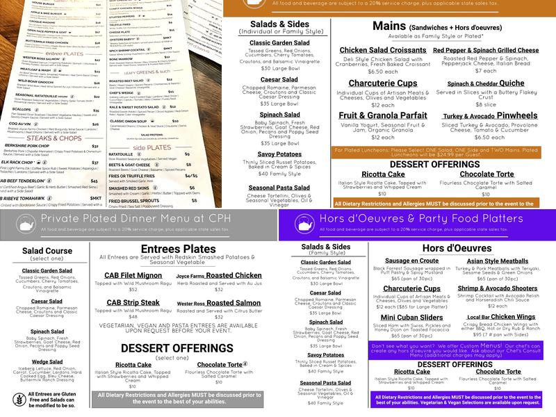 Cole's Public House Menu