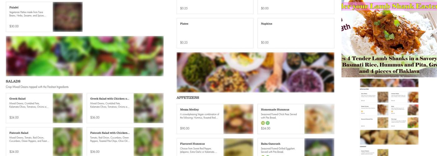 Mezza Mediterranean Cuisine Menu