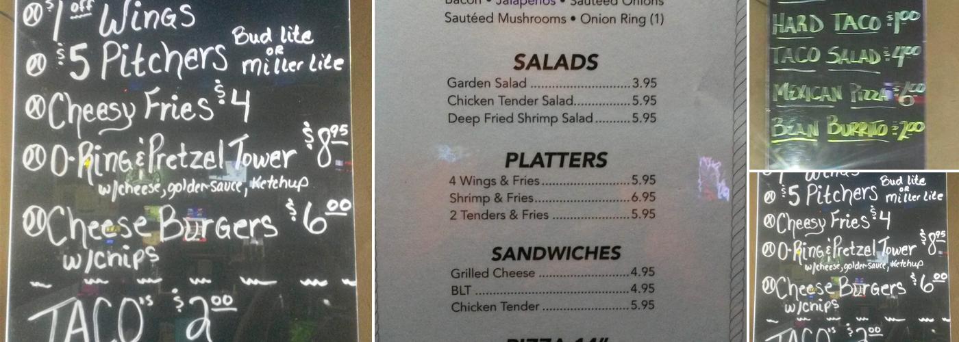 Off Shore Bar and Grill Menu