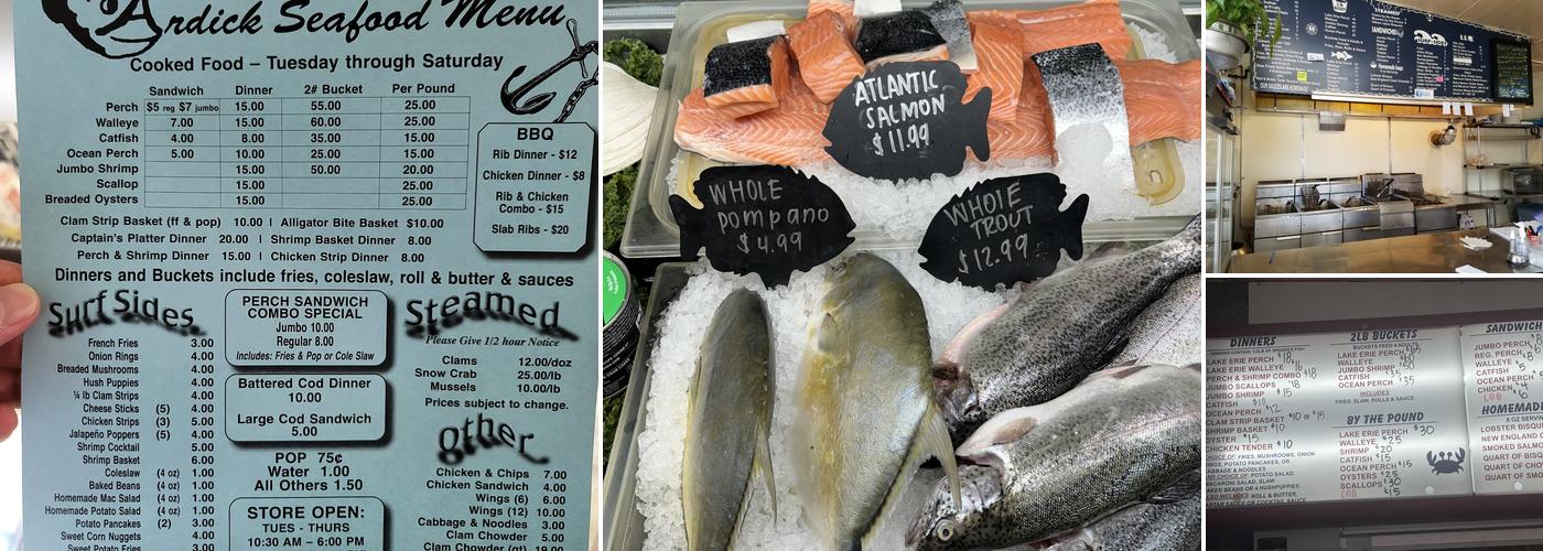 Ardick Seafood Inc Menu