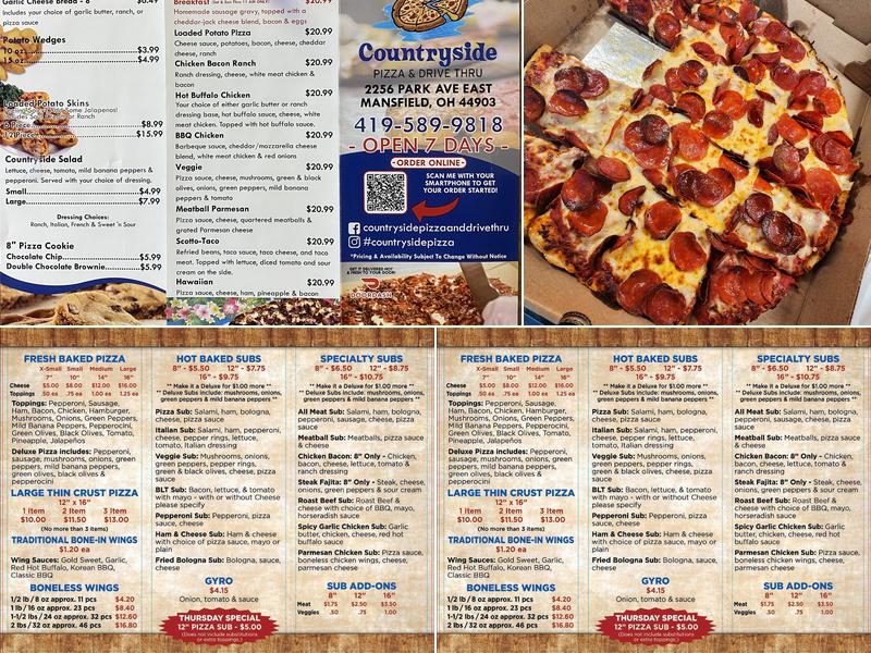 Countryside Pizza & Drive Thru Menu