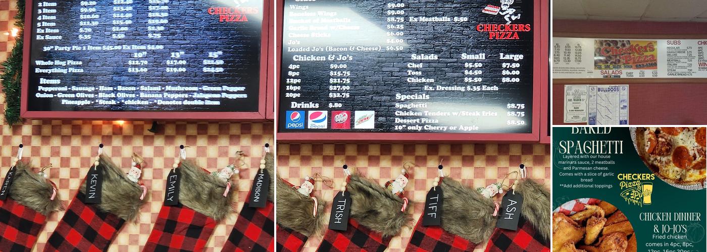 Checkers Pizza, llc Menu