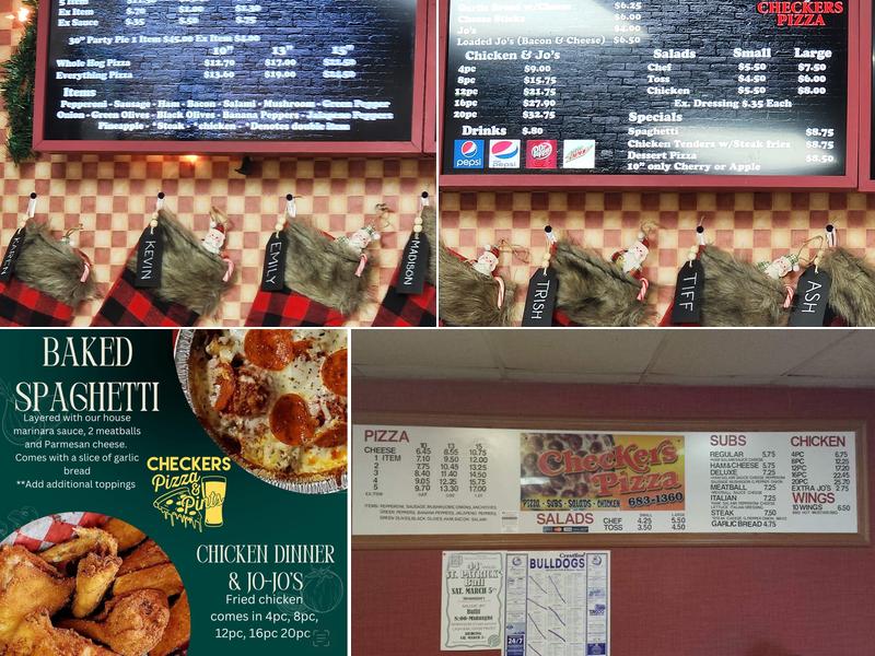 Checkers Pizza, llc Menu