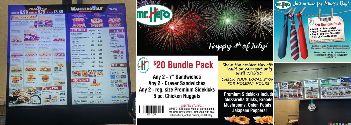 Mr. Hero Menu