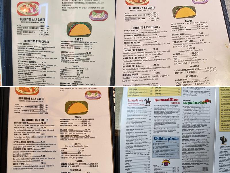 El Charrito Menu