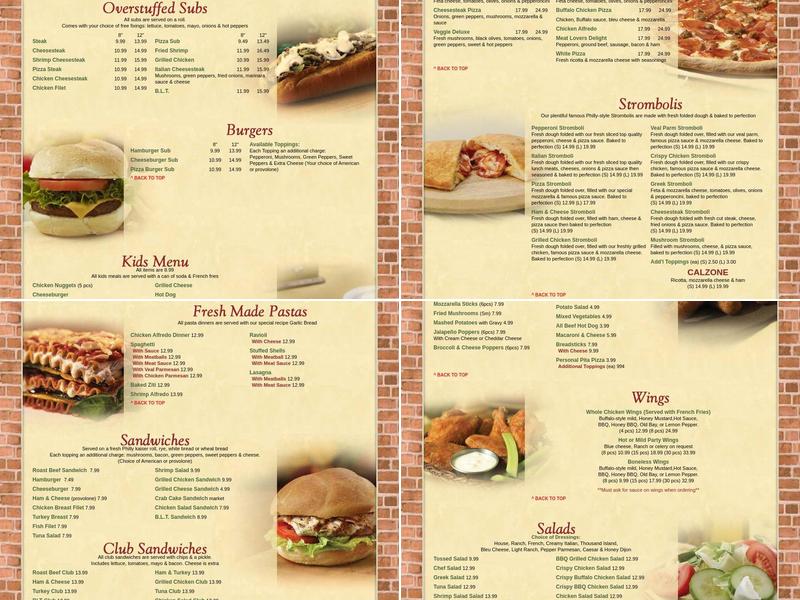 Middle River Pizzeria Menu