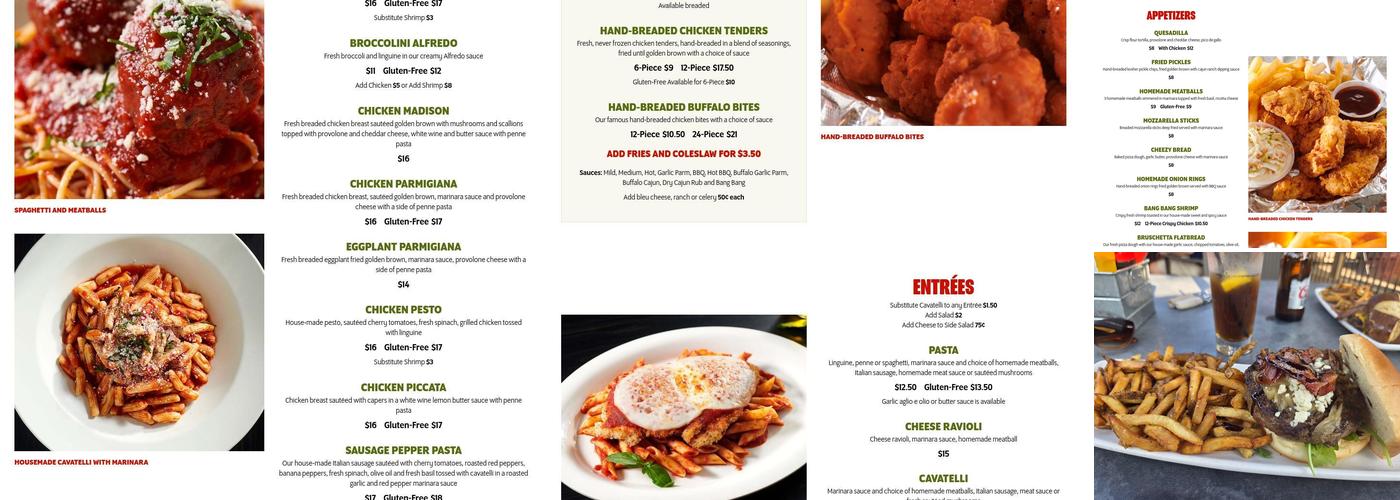 Longo's Pizza Menu