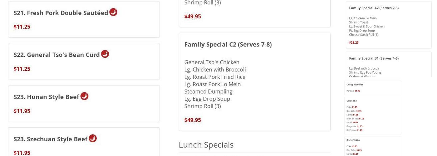 Man Hing Chinese Menu