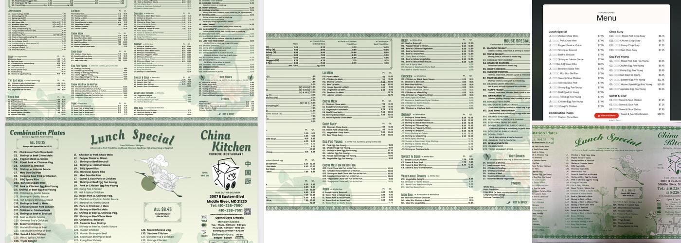 China Kitchen Menu