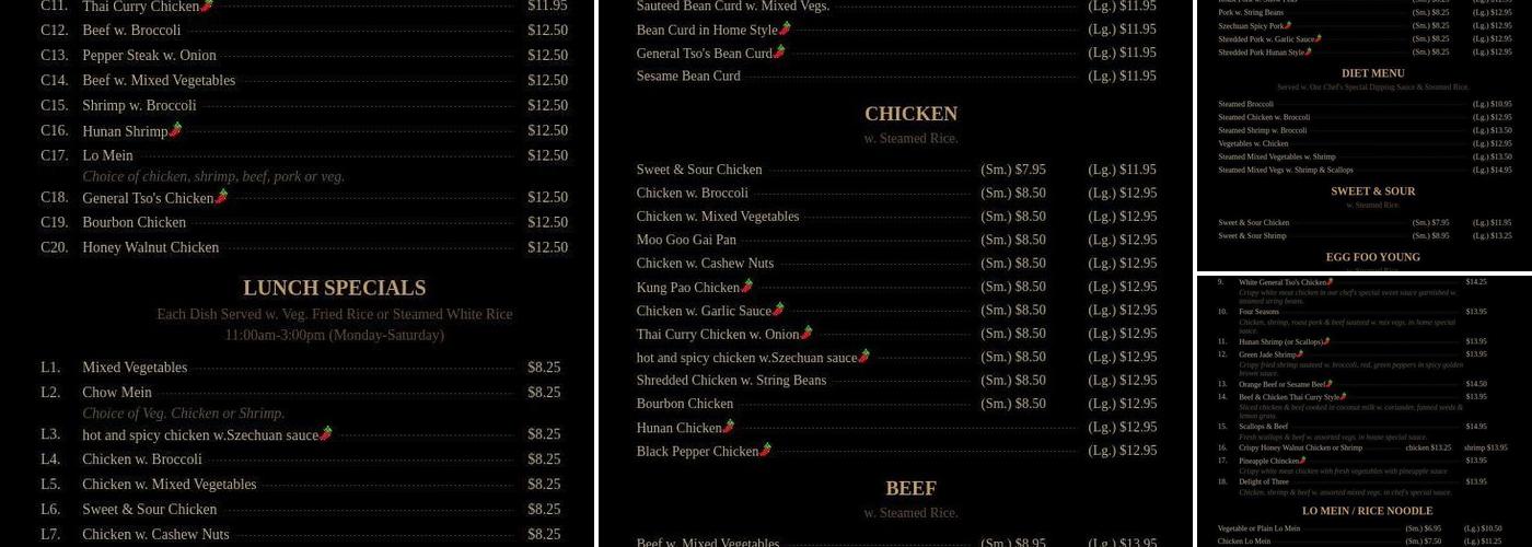 Szechuan Express Menu